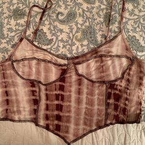 SHEIN tie dye stitch detail asymmetrical